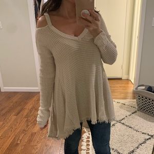 Free people cold shoulder sweater